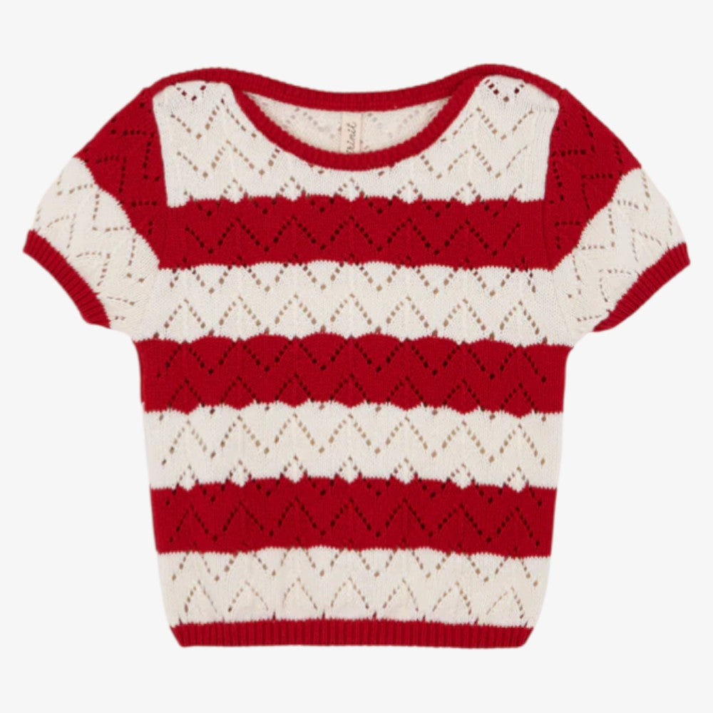 Stripe Sweate And Bloomer - Chili