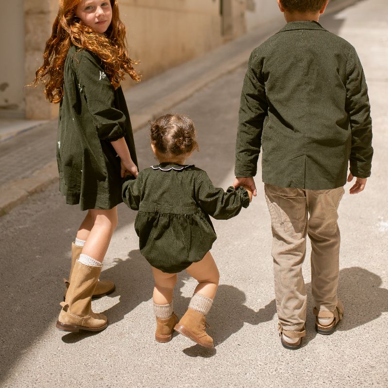 Corduory Romper - Green