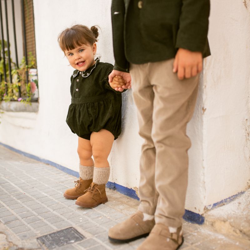 Corduory Romper - Green