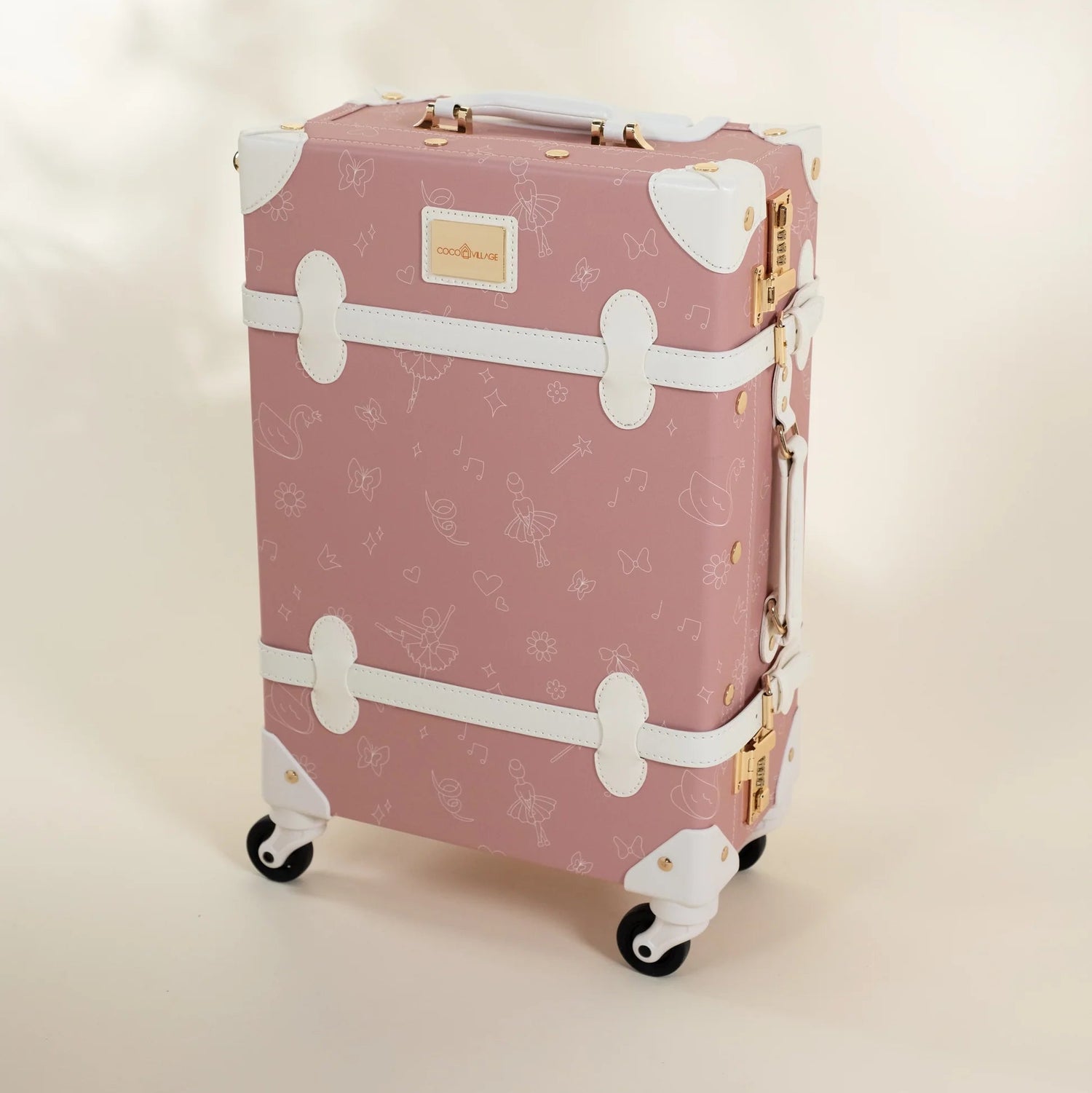 Leather Carry on Suitcase - Ballerina