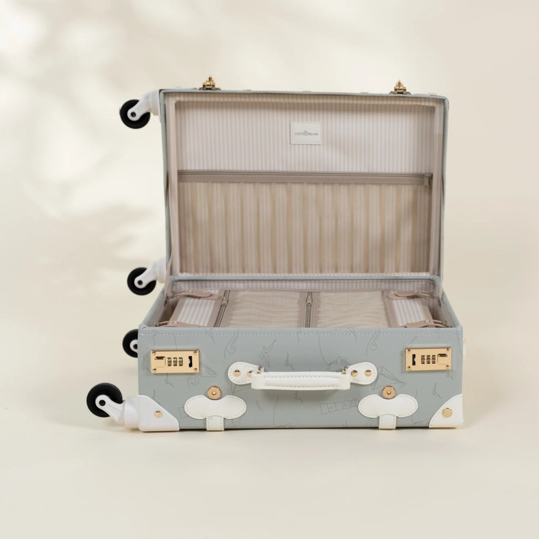 Leather Carry on Suitcase - Ocean