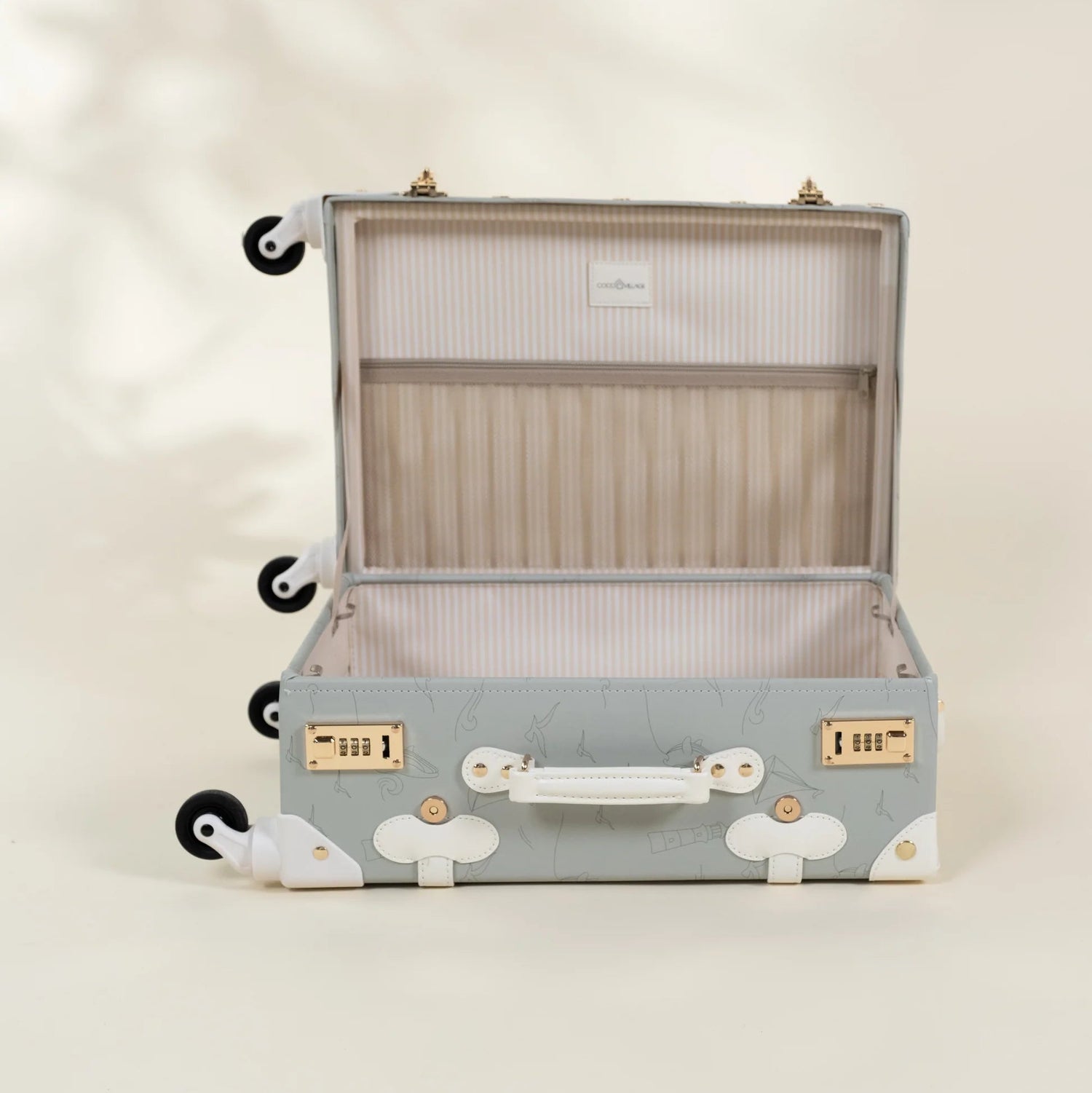 Leather Carry on Suitcase - Ocean