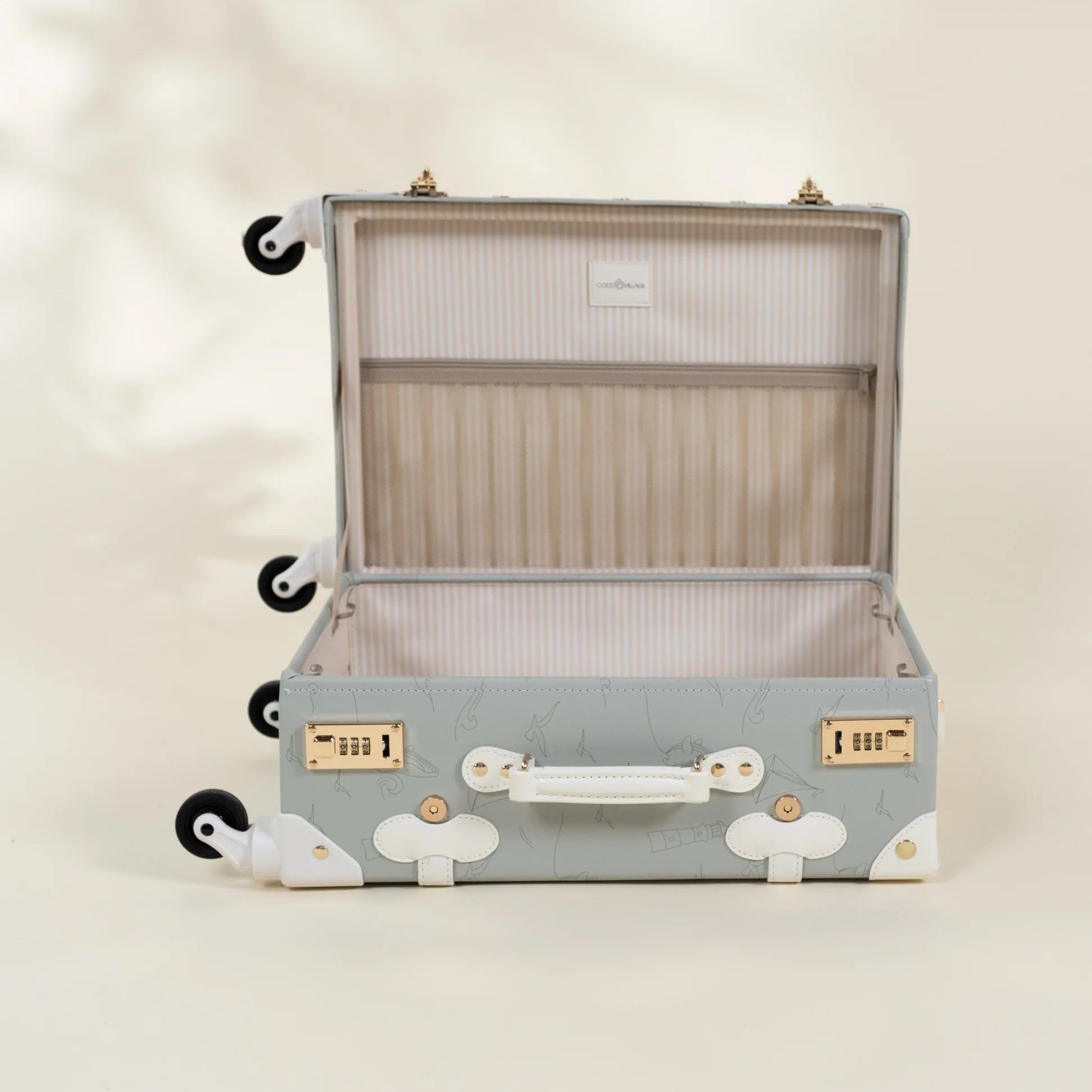 Leather Carry on Suitcase - Ocean