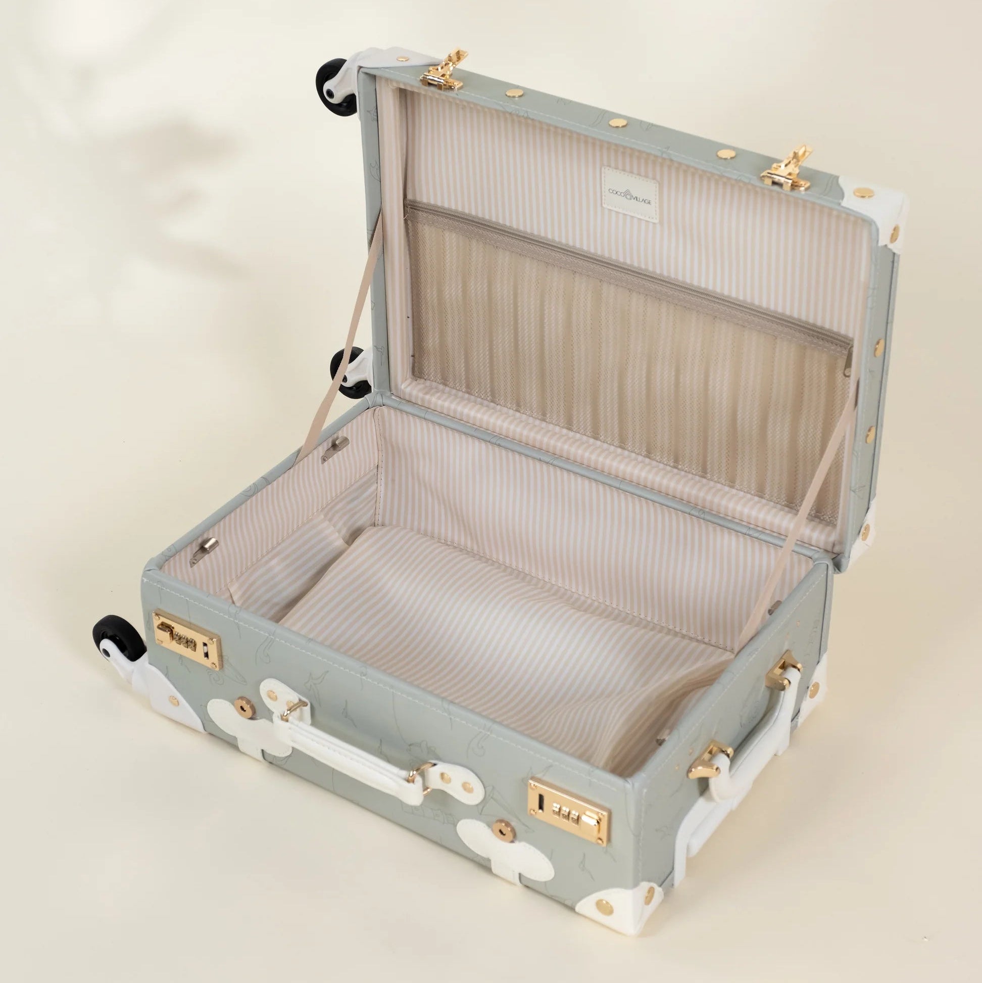 Leather Carry on Suitcase - Ocean