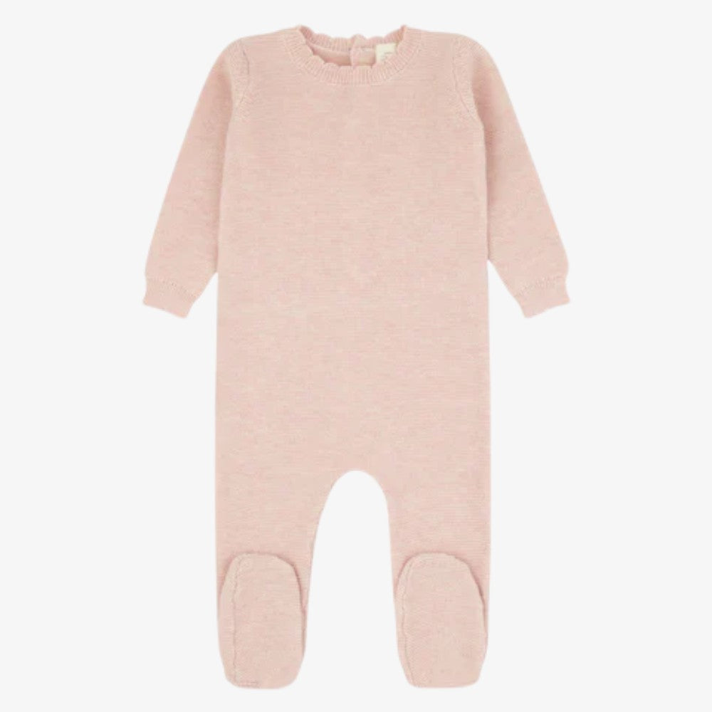 Knit Vest Footie And Bonnet - Roselle