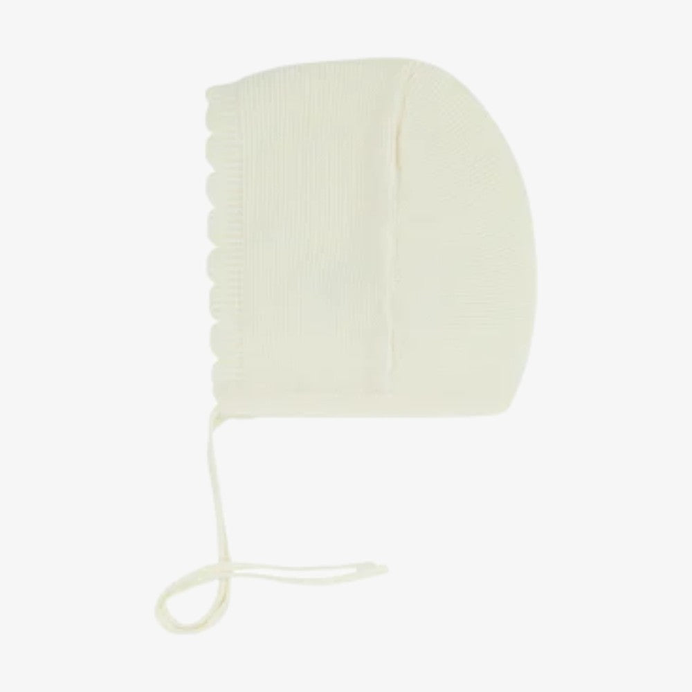 Knit Vest Footie And Bonnet - Cream