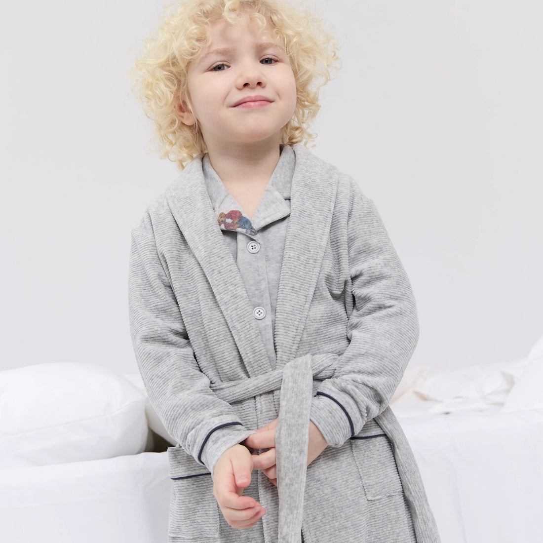Crew Bear Robe - Navy