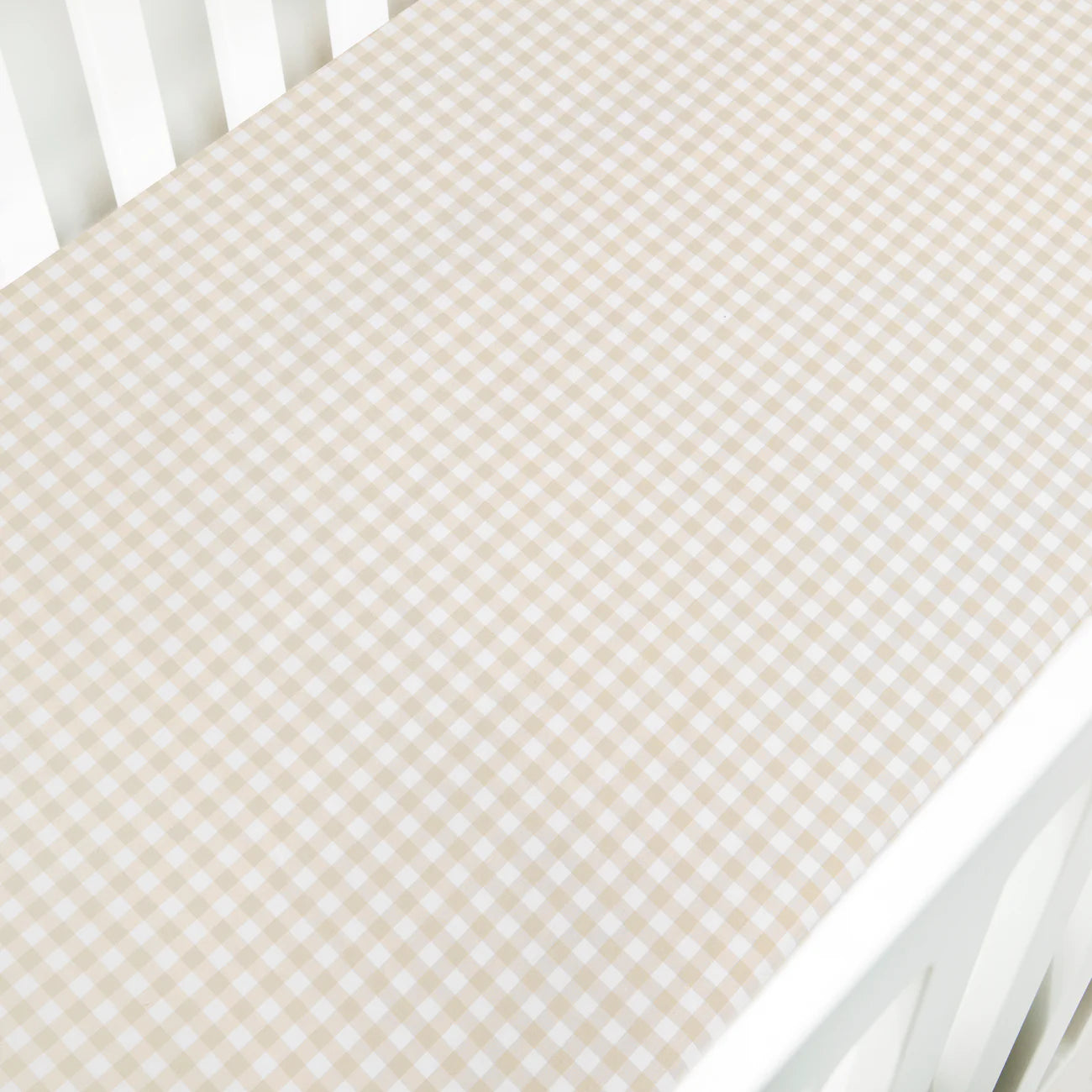 Crib Sheet - Gingham Beige