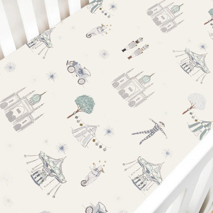 Crib Sheet - Wonderland Aqua