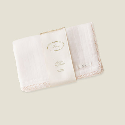 Crochet Burp Cloths - BARELY PINK