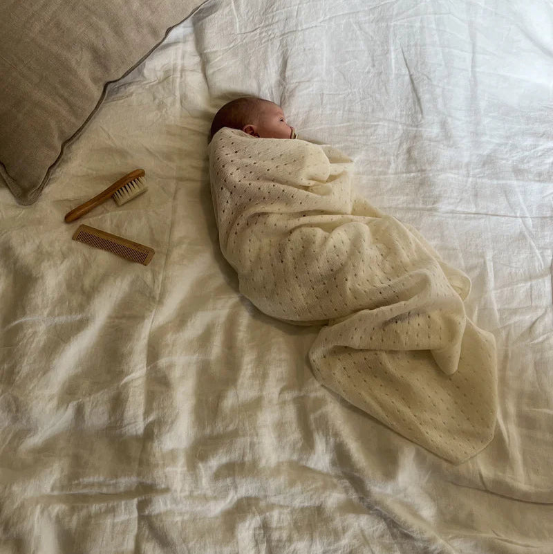 Pointelle Blanket - Ivory
