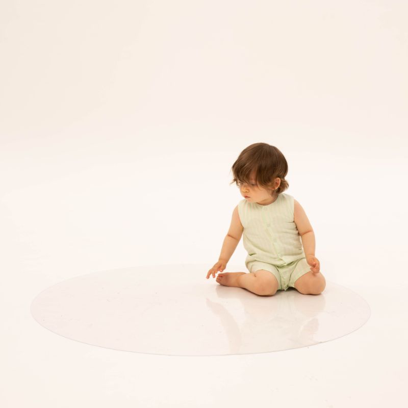 Woven Romper - Basil Stripe