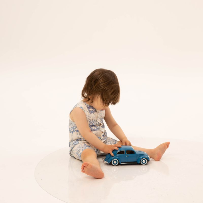 Woven Romper - Vintage Blue