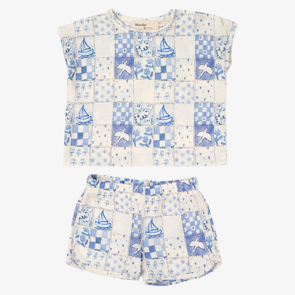 Tank Top And Bloomer - Vintage Blue