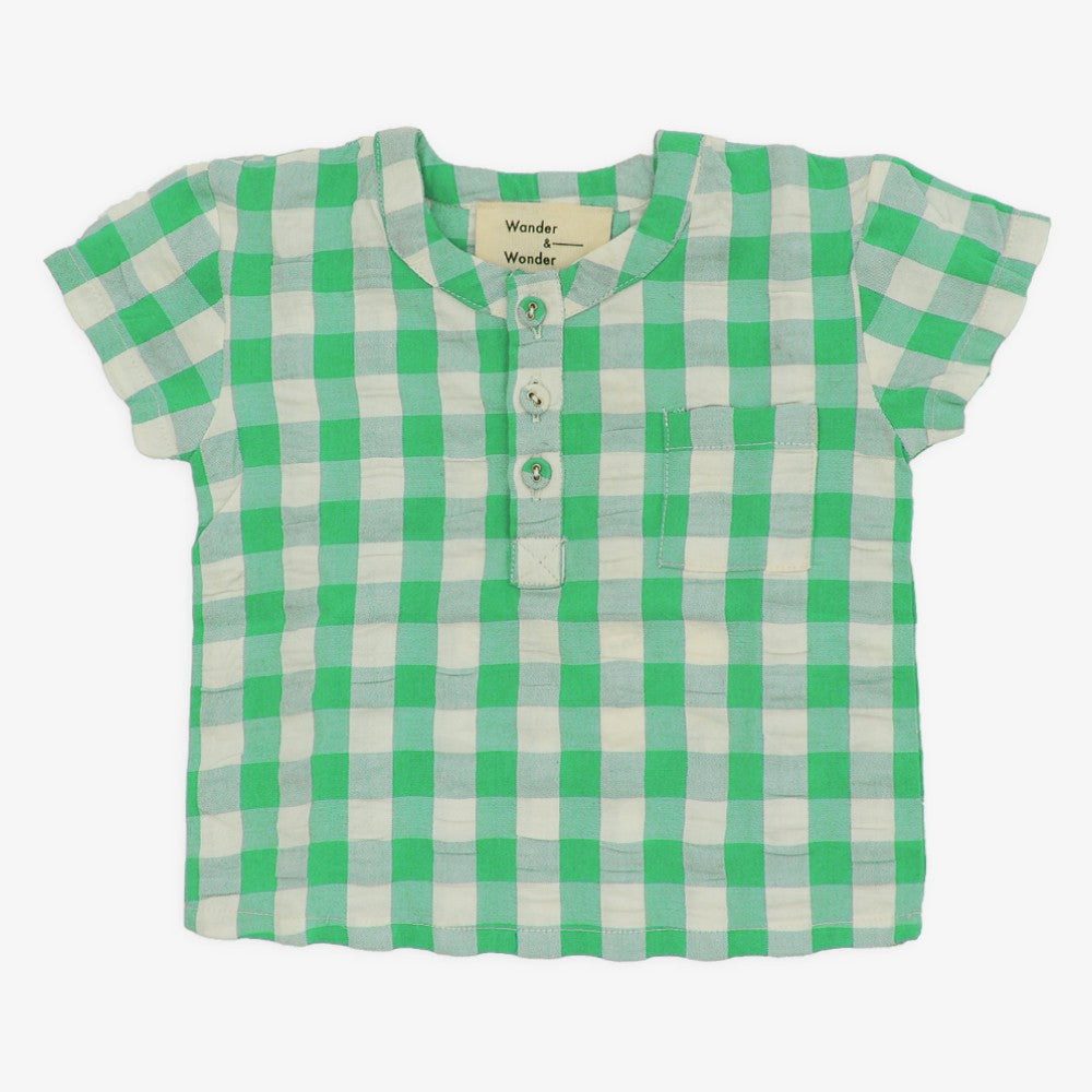 Henley Shirt - Jade Gingham