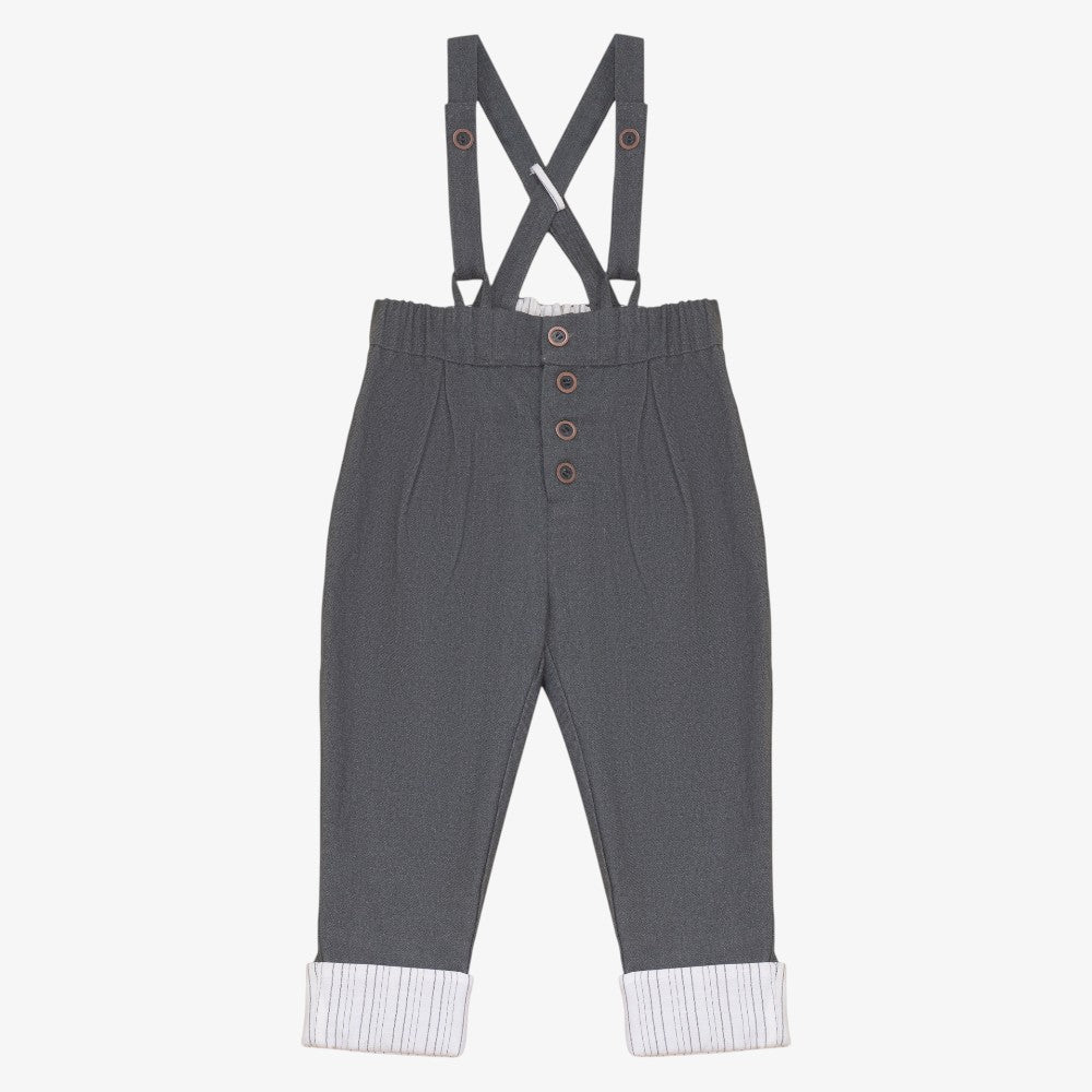 Suspender Pants - Grey