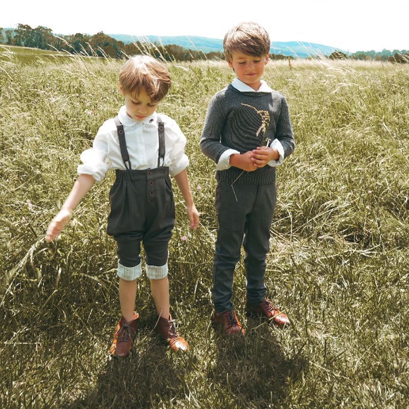 Suspender Pants - Grey