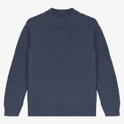 Embossed Sweater - Blue