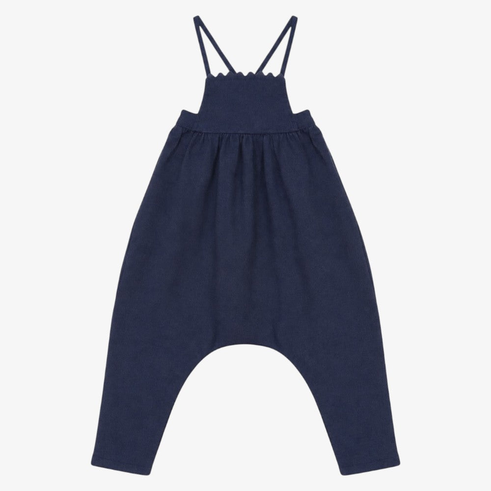Embroidered Romper - Blue