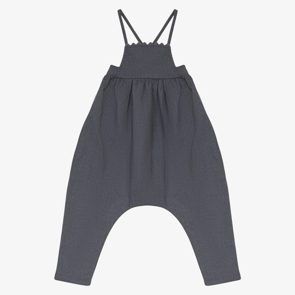Embroidered Romper - Grey