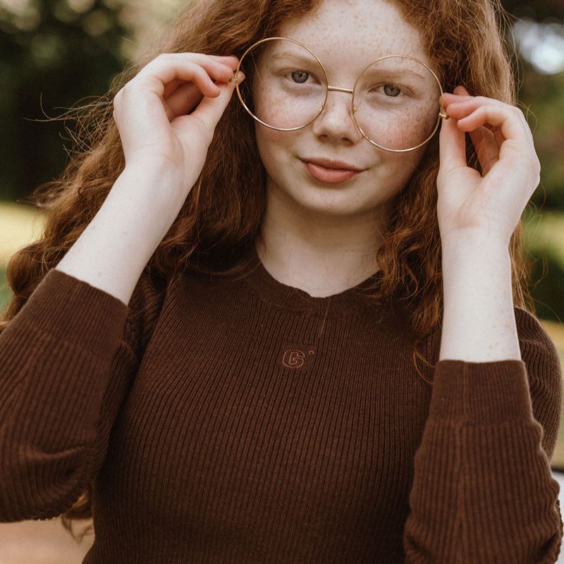 Ribbed Sweater - Brown