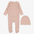 Dainty Footie And Hat - Shell Pink