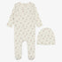 Dainty Footie And Hat - Winter White