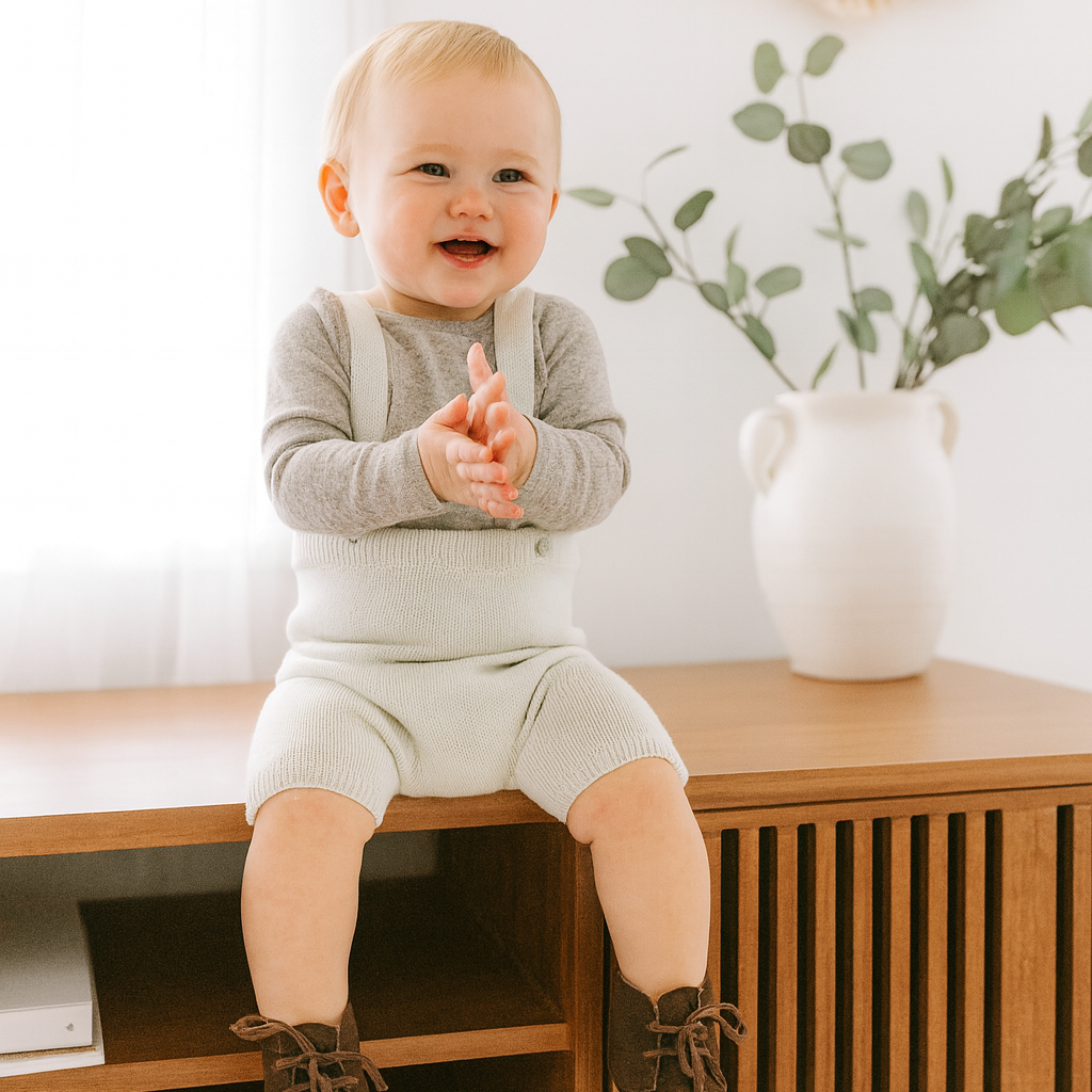 Suspender Pants - Ecru
