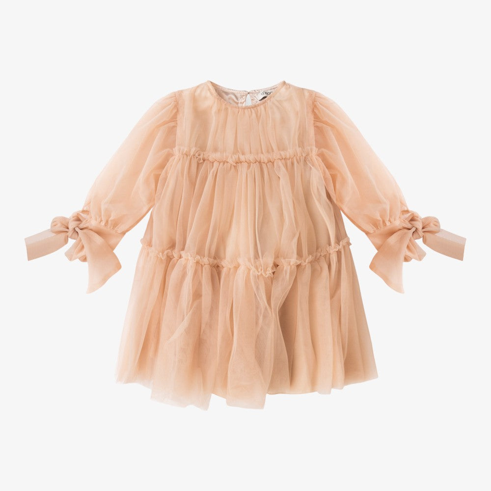 Flora Collar Dress - Beige