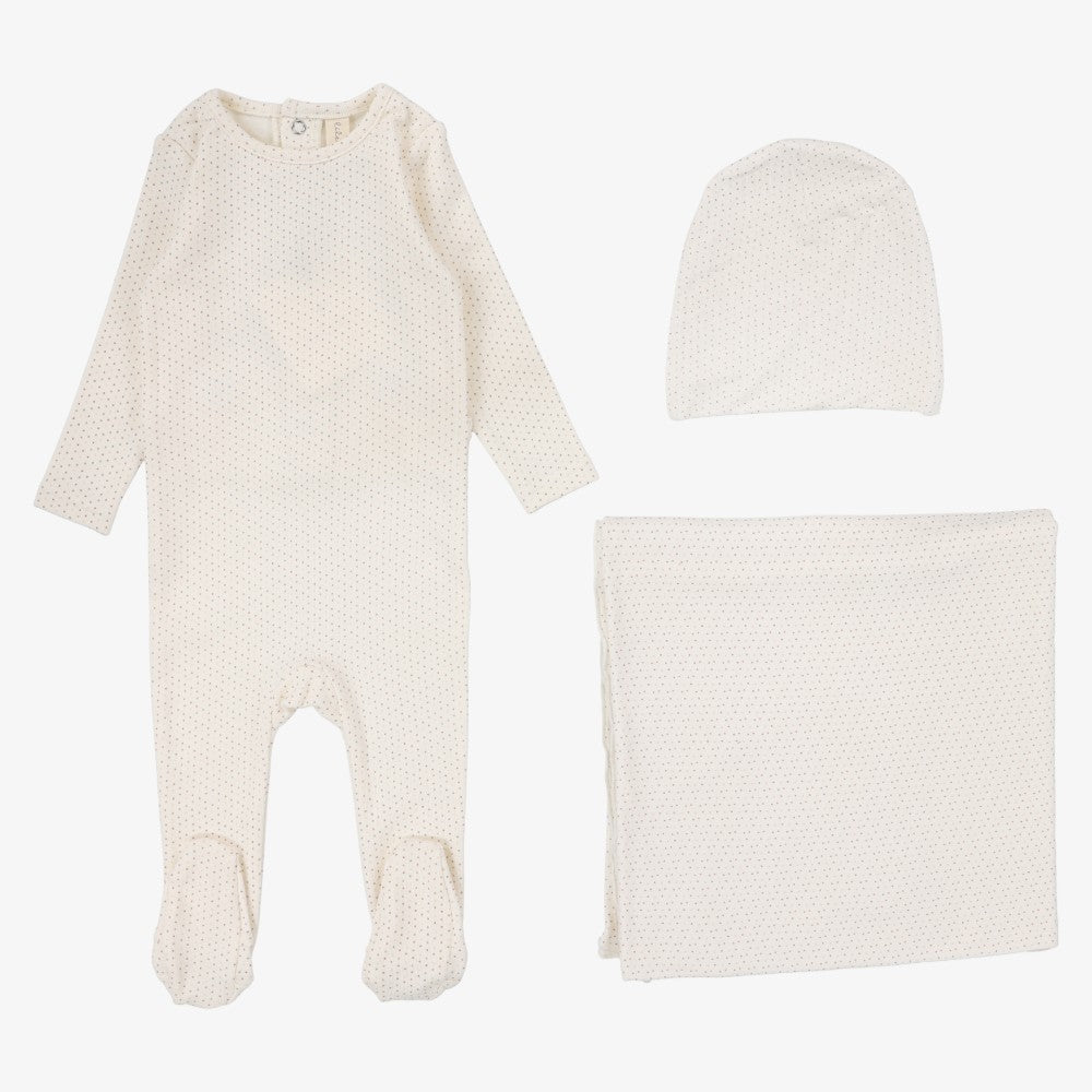 Dotty Knit Take Me Home Set - Cream