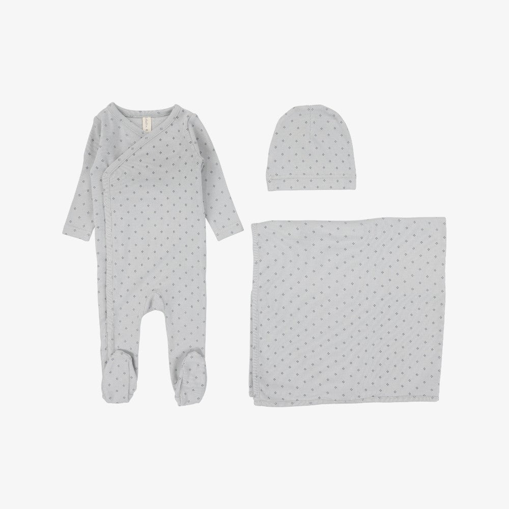 Dotty Knit Take Me Home Set - Light Blue