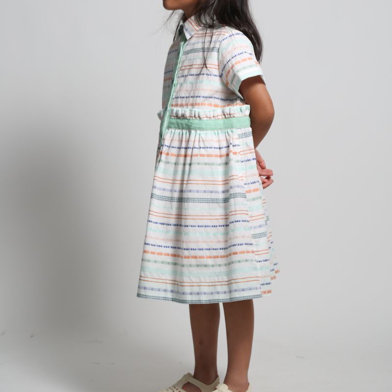 Pia Ruffled Frock - Sugar Mix