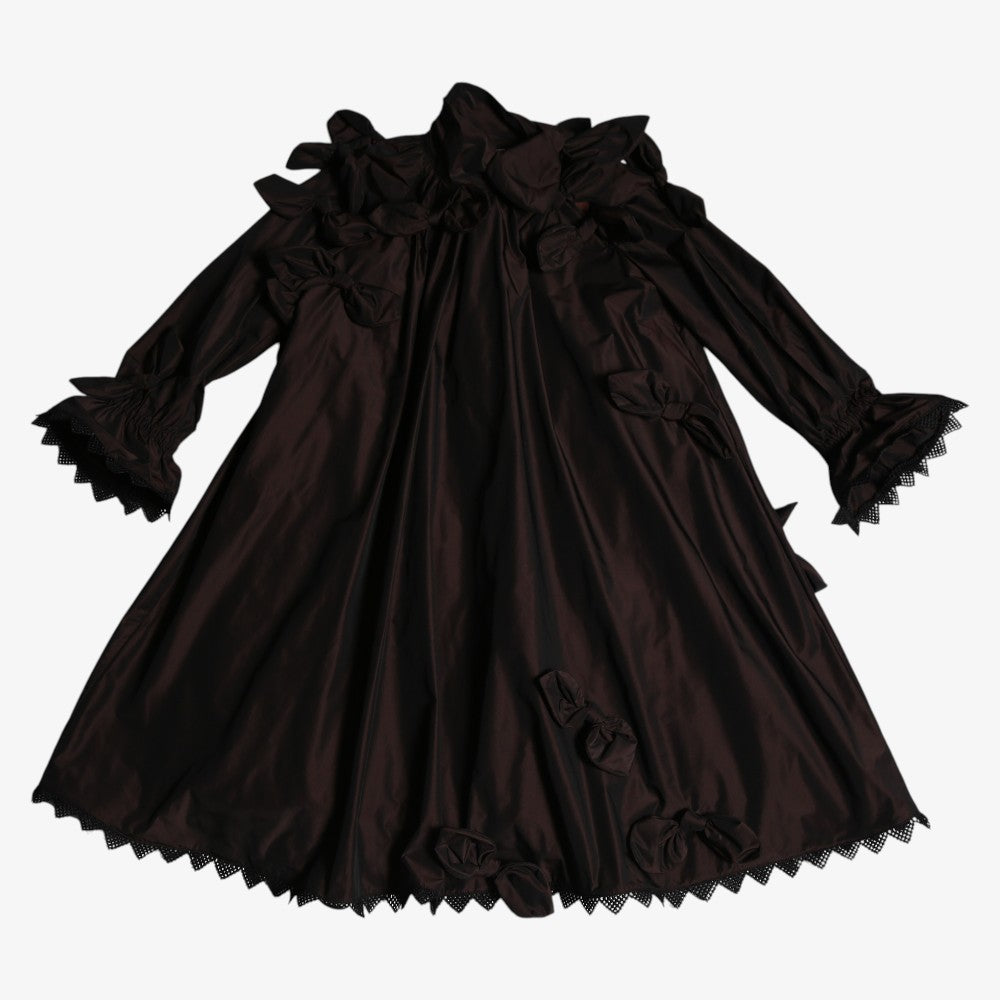 Estrella Bow Embellished Frock - Raisin