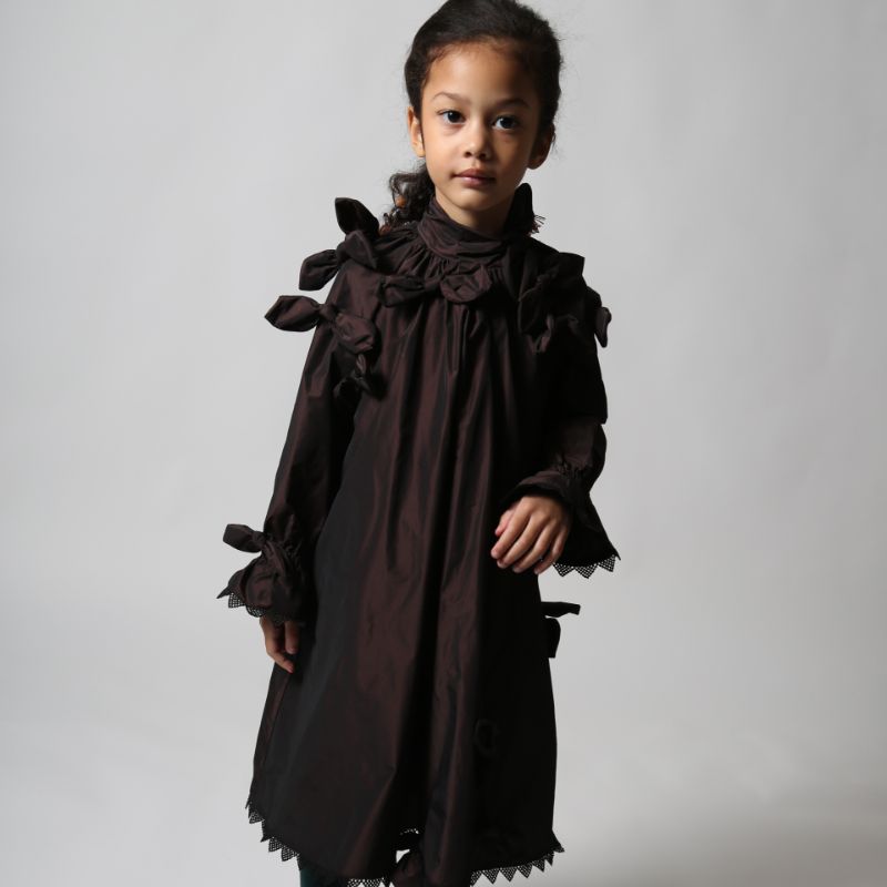 Estrella Bow Embellished Frock - Raisin