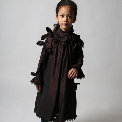 Estrella Bow Embellished Frock - Raisin