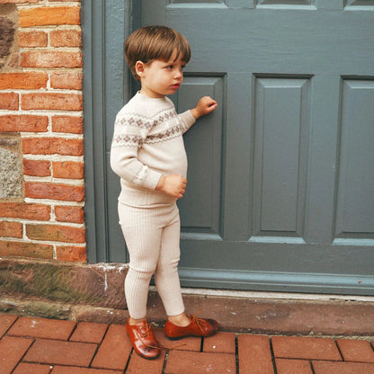 Fair Isle 2 Piece Set - Taupe