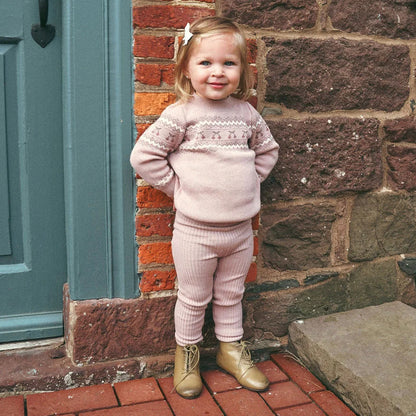 Fair Isle 2 Piece Set - Mauve