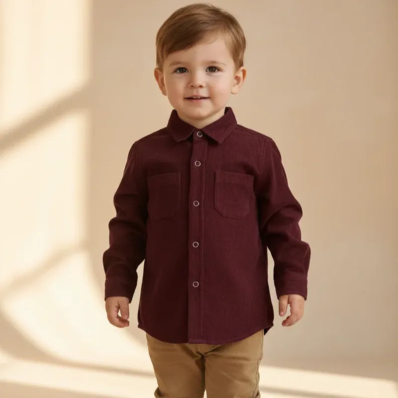 Corduroy Shirt - Burgundy