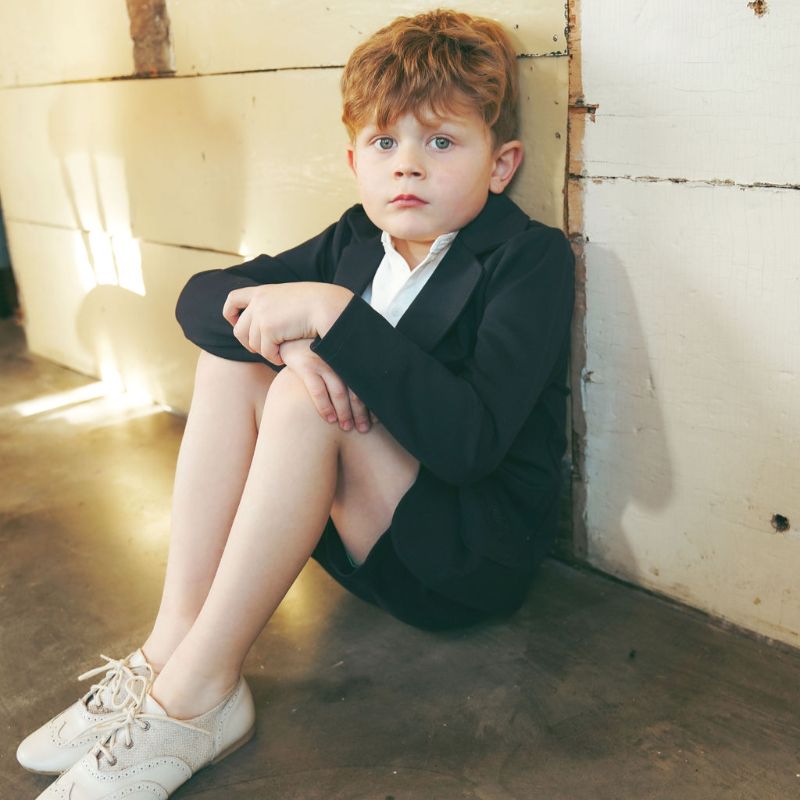 Embroidered Pocket Blazer - Navy