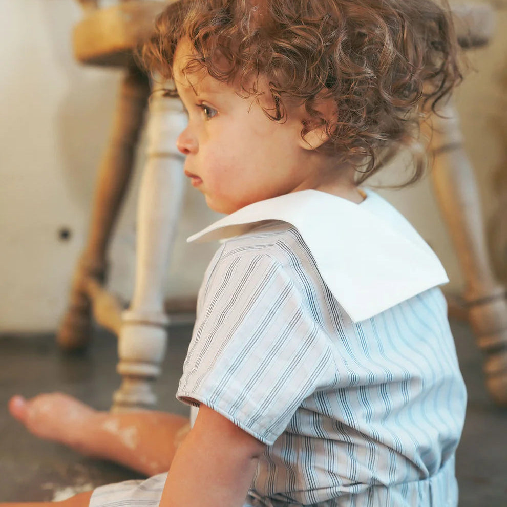 Double Stripe Blouse - Blue