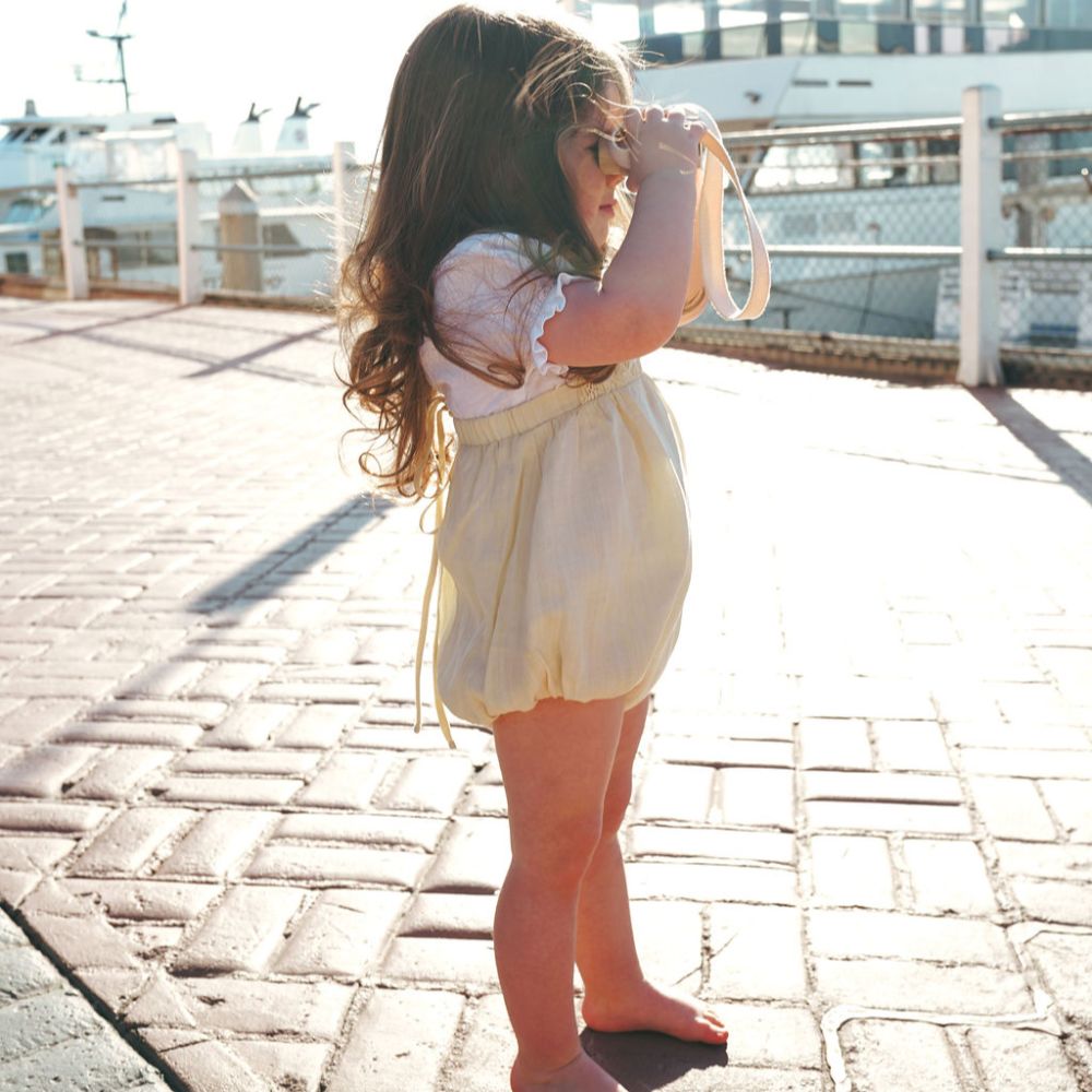 Linen Romper - Yellow