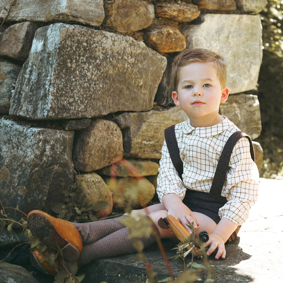 Collard Blouse - Brown