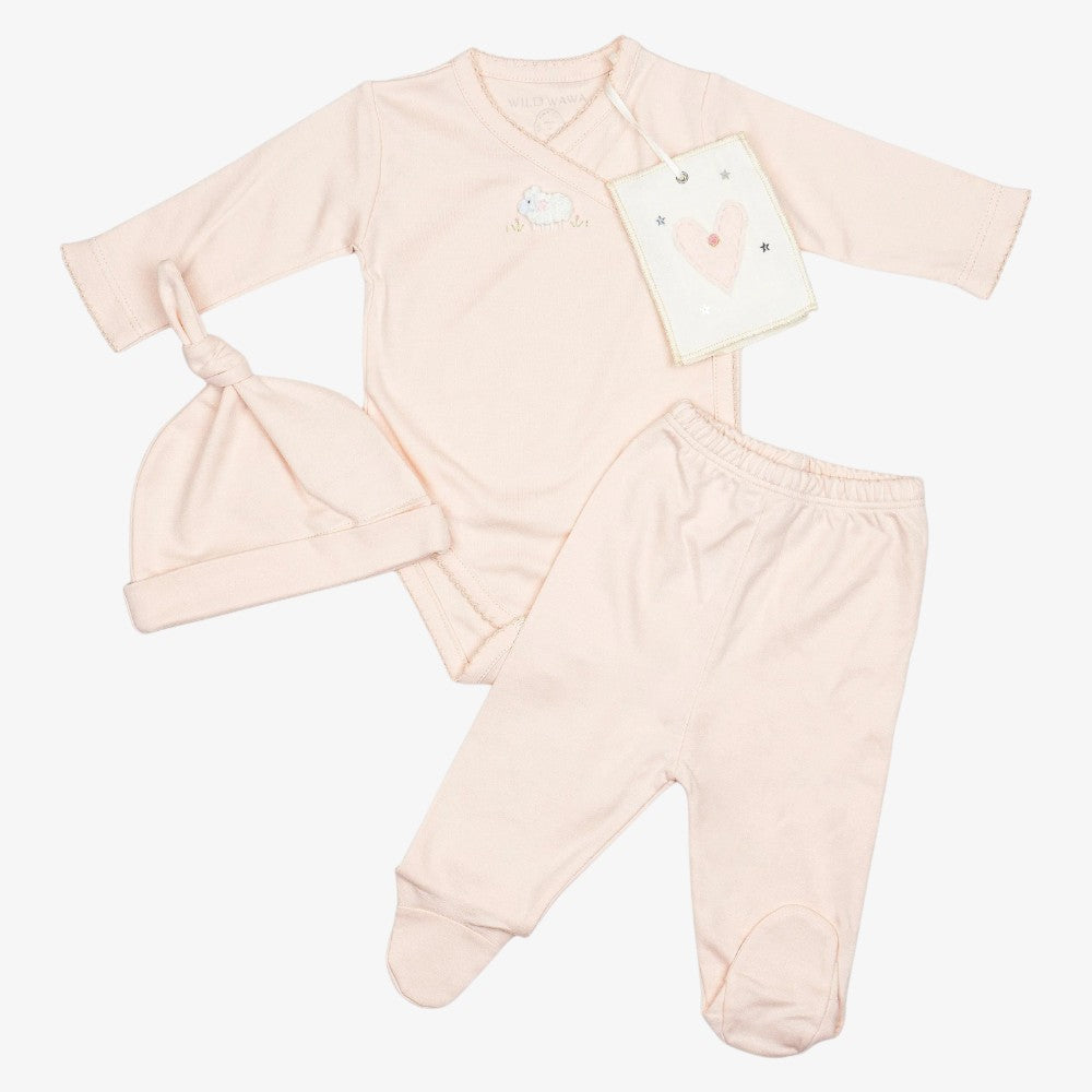 Embroidered Bundle Set - Lamb &amp; Pink