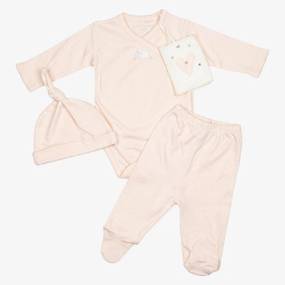 Embroidered Bundle Set - Lamb &amp; Pink