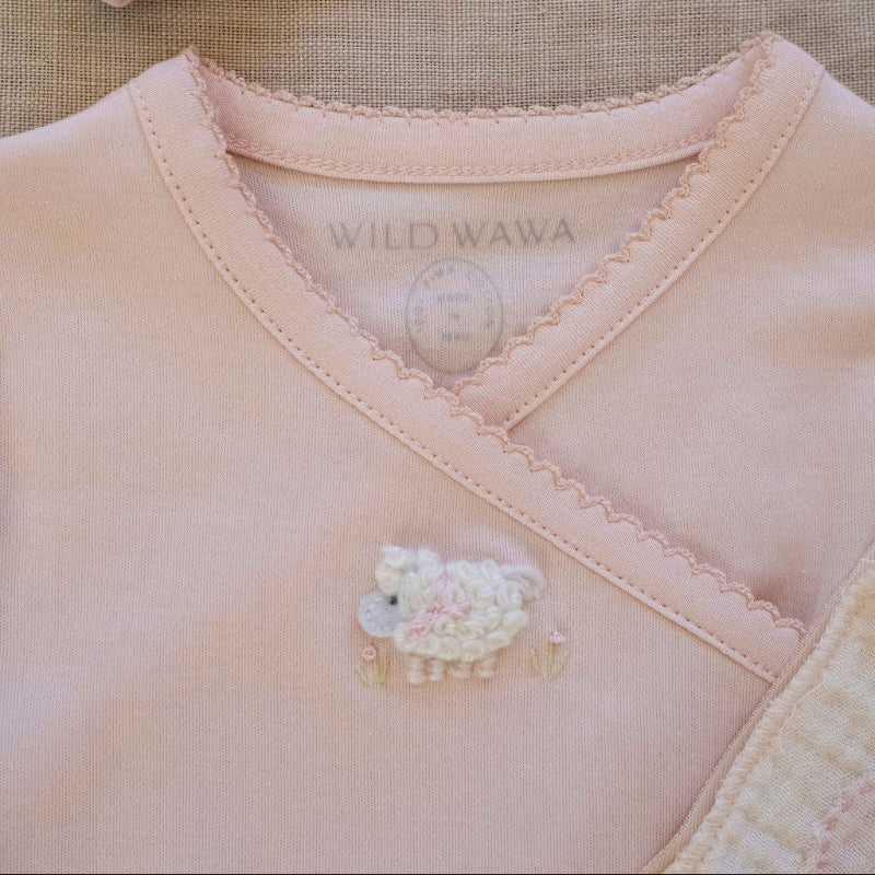 Embroidered Bundle Set - Lamb &amp; Pink