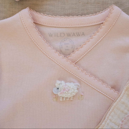 Embroidered Bundle Set - Lamb &amp; Pink