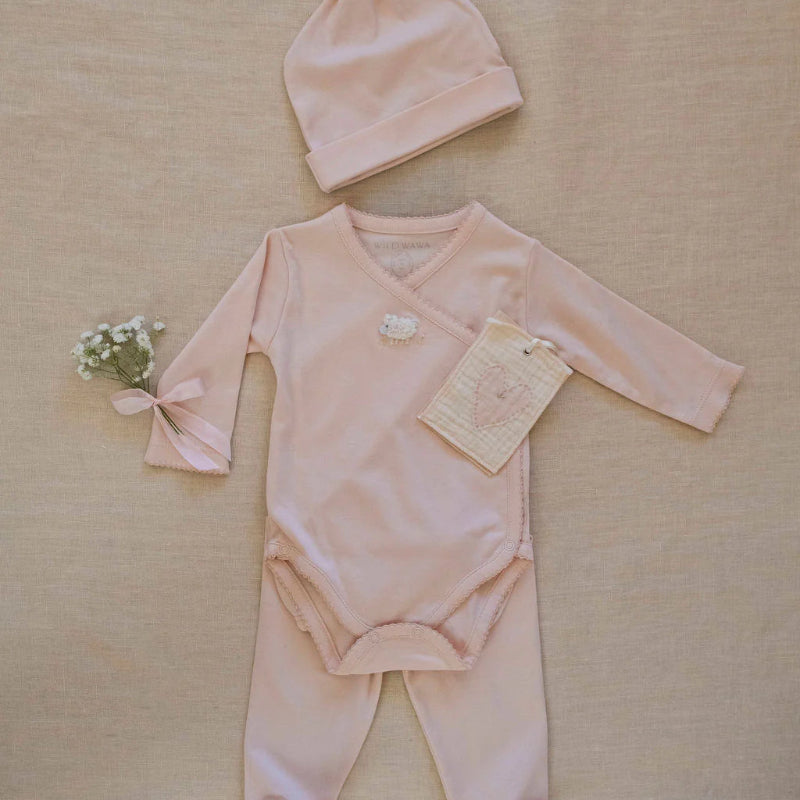 Embroidered Bundle Set - Lamb &amp; Pink