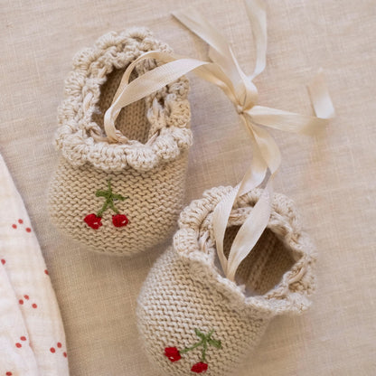 Knitted Ballerinas - Cherries