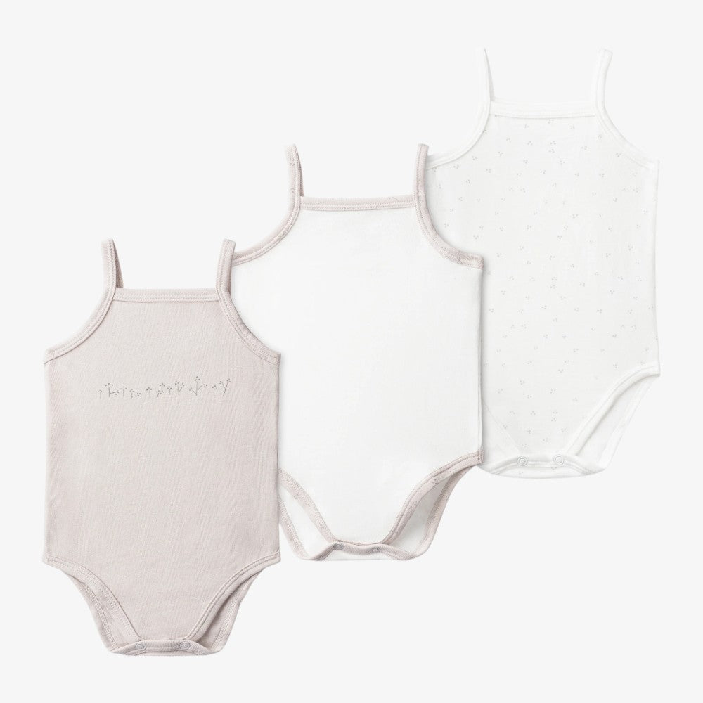 Colored Undershirts - White&taupe