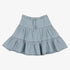 Denim Tiered Skirt - Light Wash